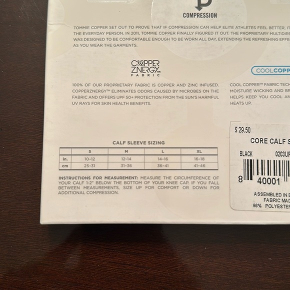 Tommie Copper Women’s black Recovery Compression Calf-sleeve - Picture 6 of 9